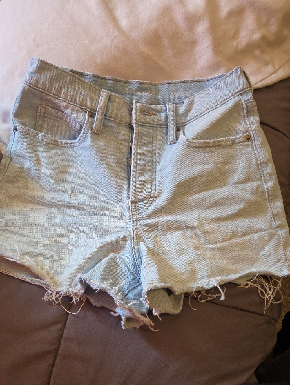 Old Navy Light Blue Frayed Denim Shorts